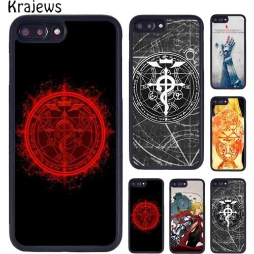 Krajews Anime Fullmetal Alchemist Coque Phone Case For iPhone 5 6S 7 8 Plus 11 12 Pro X XR XS Max Samsung Galaxy S6 S7 S8 S9 S10