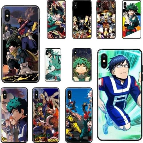 Black Soft TPU Luxury Fashion Phone Case Hot Cartoon My Hero Academia Order For Samsung Galaxy S20 S10e S10 S9 S8 S7 S6 S5 edge