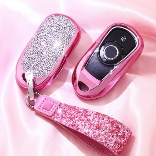 For OPEL Astra Buick ENCORE ENVISION NEW LACROSSE Rings Protect Shell Car Styling Luxury Diamond Protection Car Key Case Cover