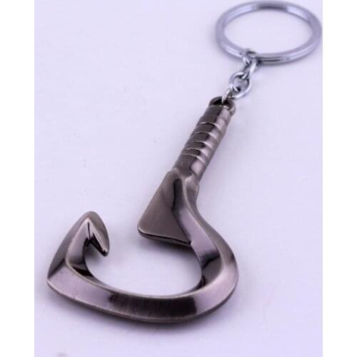 DOTA 2 Hook Model Keychain Bottle Opener Key Rings Jewelry for Women Men chaveiro
