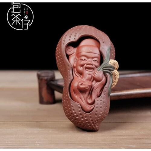 Purple sand zen pocket lovely mini little tea pet purple sand tea tray furnishing articles tea art high-quality goods