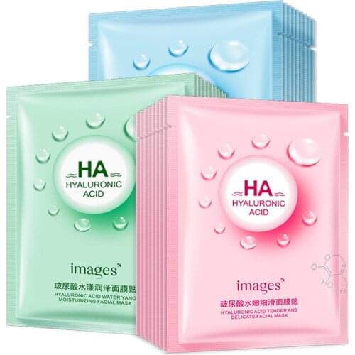 Hyaluronic Acid Moisturizing Mask Firms Pores Brighten Smooth Skin Refreshing Comfortable Improve Skin Skin Care TSLM1
