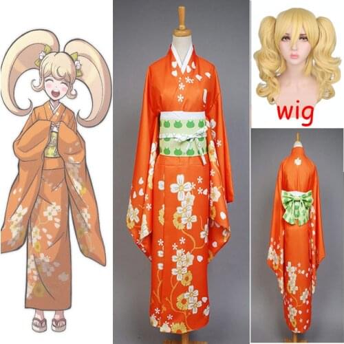Hot!Anime Super Danganronpa 2 Cosplay Kostuum Hiyoko Saionji Kimono Kostuum Halloween Carnaval Kostuums
