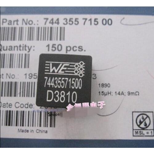 5PCS Imported new WE74435571500 one-piece high current power inductor 18x18x9 15uH 14A