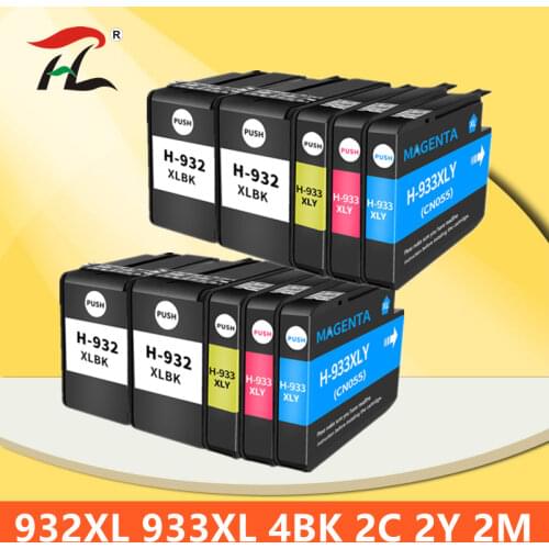 YLC 10PK 932XL 933XL compatible for HP932XL 933XL Ink Cartridge for HP Officejet 6100 6600 6700 7110 7610 7612 Printer