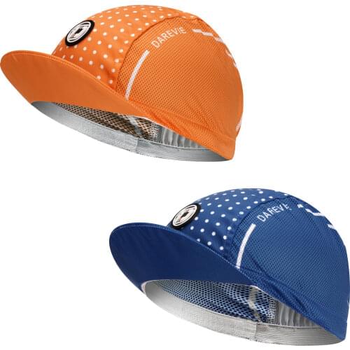 DAREVIE Cycling Cap Breathable Cap Mesh Cool Max Cycling Cap Summer Bike Caps Cycling UV Protect MTB Road Cycling Cap One Size