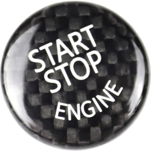 Car Engine Start Stop Button Replace Cover Sticker For BMW Black