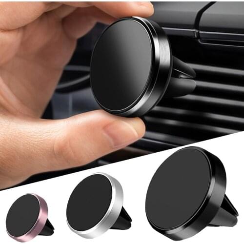 Round Magnetic Phone Holder in Car Powerful Magnet Adsorption Stand Car Magnetic Holder for Phone for iPhone 12 Pro Max Samsung