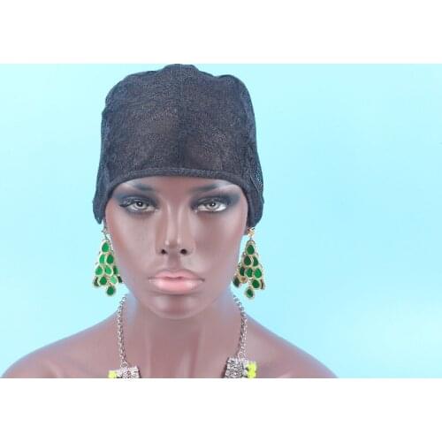 Lace Black Wig Cap Base For Making Wigs With Adjustable Strap Glueless Weaving Cap