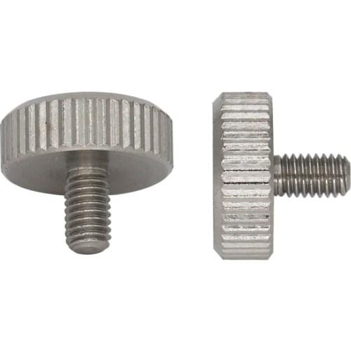 M3 M4 OD 4mm 5mm 6mm 8mm 10mm 12mm 14mm 16mm 20mm Length 304 Stainless Steel GB835 Bolt Flat Thin Handle Knurled Thumb Screw