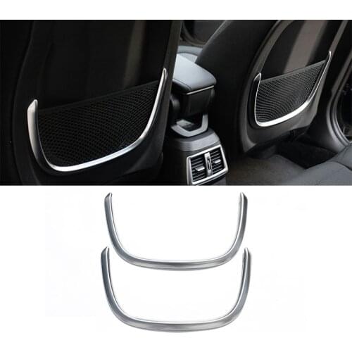 2pcs For BMW X1 F48 2016-18 ABS Matt Chrome Rear Back Net Frame Cover Trim For BMW 2 Series 218i f45 f46 For BMW X2 F47 2018