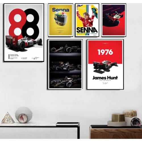 McLaren World Champion Elton Senna Formula 1 Formula 1 Poster Wall Painting Posters and Interior Home Decoration Wall Art