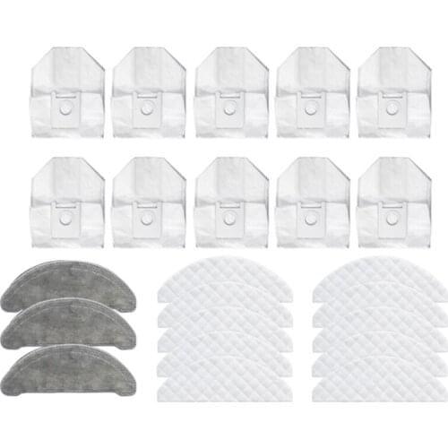 HOT！-23Pcs for Roidmi EVE Plus Vacuum Cleaner Dust Bag Mop Cloth Disposable Cleaning Cloth Replacement Accessories Parts