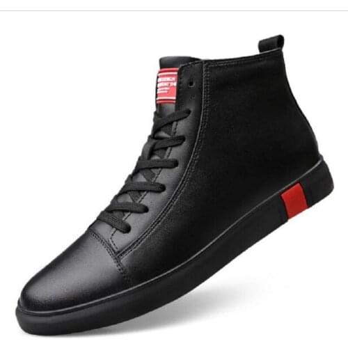 Fashion Style Luxury Spring/Autumn Winter Mens Shoes Black High Quality Mens Sneakers Lace-Up Flats da035