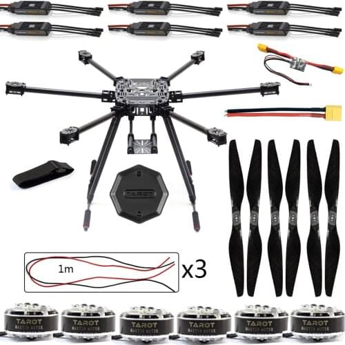 DIY ZD850 Frame Kit with Landing Gear 620KV Motor 40A Brushless ESC Propellers XT60 Plug +Hub for RC 6-axle Hexacopter F19833-A