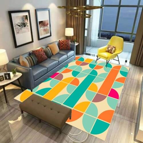 Nordic style psychedelic geometry art floor mats door mats anti-slip mats carpets bedroom living room home decoration