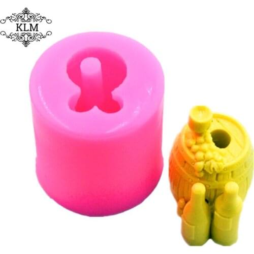 KLM new barrel type silicone mold Straw Topper tool clay tool cake decoration tool chocolate biscuit tool fudge tool