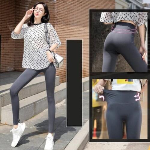 New Women Sharkskin Black Leggings Thin Workout Stretch Sexy Fitness Leggings Skinny Legs Slimming Sport Leggings