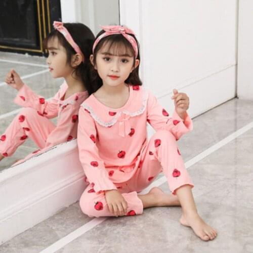 New Christmas Pajamas Boys Girls Night Suit Children Cartoon Sleepwear Pyjamas Kids Cotton Nightwear 3-12Y Teens Clothes Sets