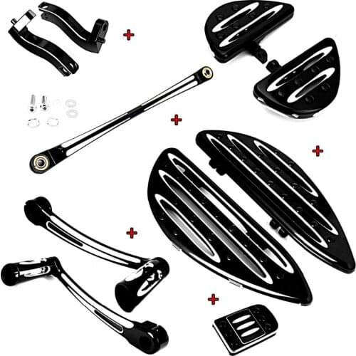 Heel Toe Shift&Linkage&F&R Passenger Driver Floorboard&Pedal For Harley Touring Street Glide Road King Road Glide FLH/T FLHX