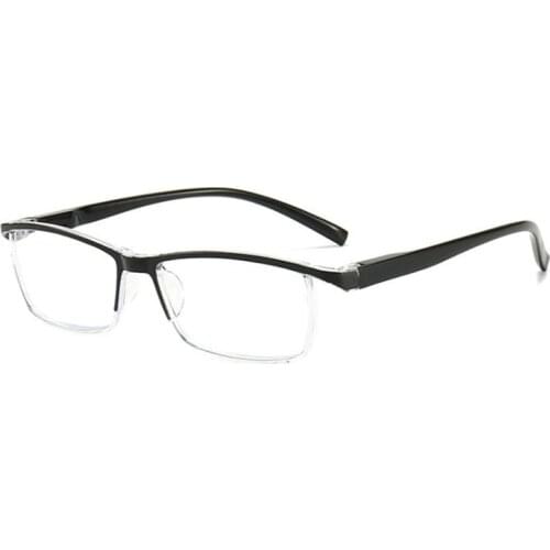 Urltralight TR90 Anti Blue Light Reading Glasses Magnifier for Women Men Semirim Black Presbyopia Eyeglasses Spectacle +1.0~+4.0