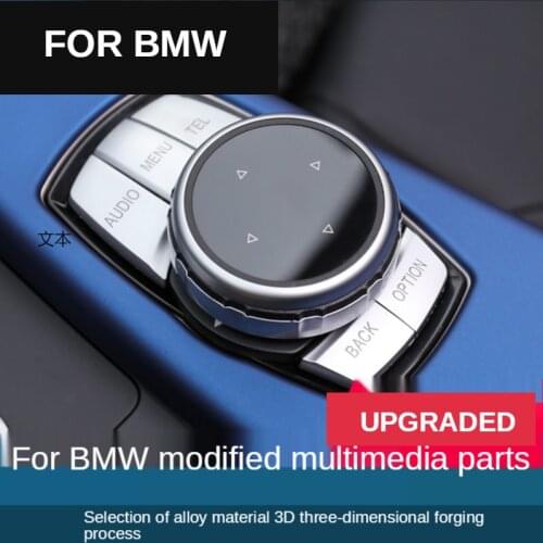 Original Car Multimedia Buttons Cover IDrive Stickers for BMW 1 3 5 7 Series X1 X3 F25 X5 F15 X6 16 F30 F10 F07 E90 F11 E70 E71