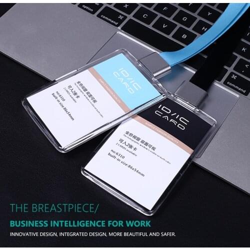 Original Dezhi Acrylic Transparent Business Card Badge Holder One Box ID Card Tag