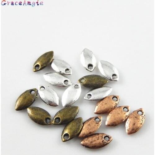 GraceAngie 300pcs Alloy Mixed Colours Melon Seed Charms For Jewelry Making Necklace Pendant Bracelet Findings Metal Accessories