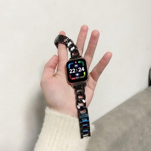 Compatible For oppo watch 46mm chain Strap Stainless Steel Band for OPPO Watch 41mm 46mm Bracelet Smart watch Accessories