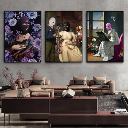 Luxury Painting Masked Man Money Vintage Print Canvas Print Decoration Poster Palace Family Wall Living Room Decoration Painting