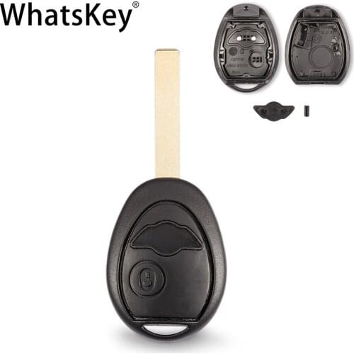 WhatsKey 2 Button Car Key For BMW Mini Cooper s R50 R53 2002-2005 Remote Key Case Shell Replacement Uncut Blade Auto Accessories