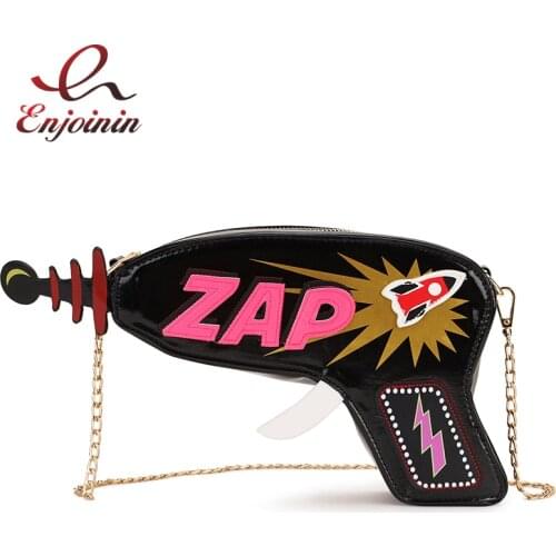 Fun Laser Gun Style Young Girls Daily Clutch Fashion Crossbody Bag Women Purses and Handbags Chain Shoulder Bag Designer