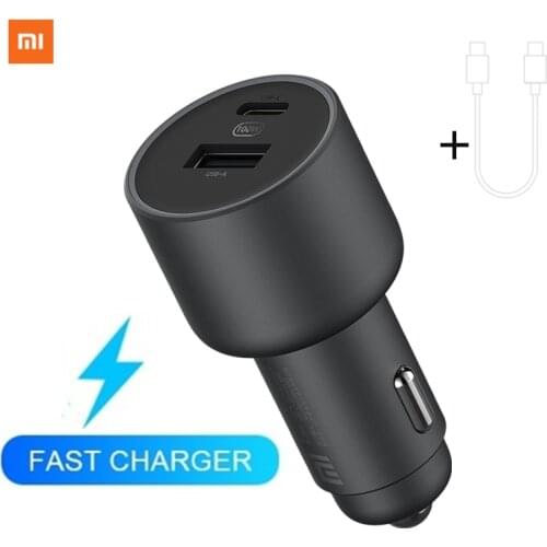 Xiaomi Car Charger 100W/37W 5V 3A Dual USB Fast Charging QC Charger Adapter For iPhone Samsung Huawei Xiaomi 10 Smartphone