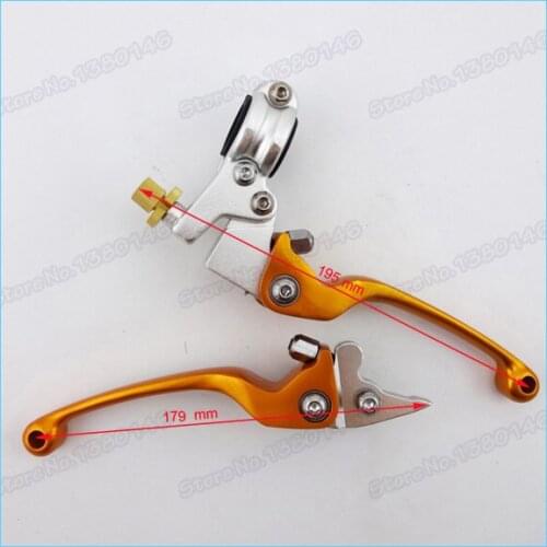 Pit Dirt Bike gold Brake Clutch Levers For Chinese 50cc 70cc 90cc SDG Taotao Atv Quads motorcycles motocross