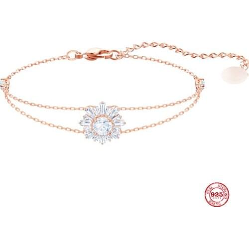 2020 New Fashion Charm Pure Original 1:1 Copy, Fresh Sun Flower Elegant Wild Bracelet Female Luxury Jewelry Gifts