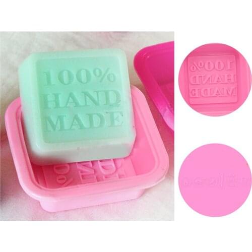 New 3D Square Shape Design Handmade DIY Silicone Mold Soap Mold Fondant Cake Decorating Tools Soap Making Random Color