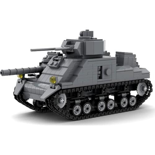 579Pcs DIY Creative Building Blocks Assembled MOC WWII Military Tank US Army M3 Tank Model Gift Decor