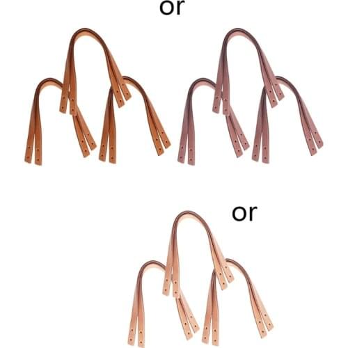 6Pcs Cow Split Leather Purse Handles Genuine Leather Bag Straps Handbag Replacement Straps For DIY Handbag Accessories