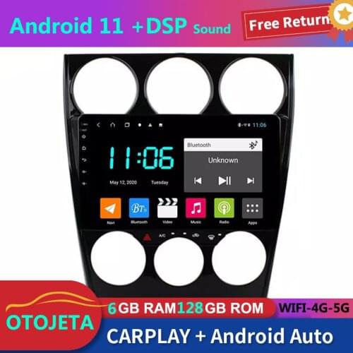 For Mazda 6 2002-2008 Car Radio Stereo GPS Navigator 6GB Ram 128GB Rom Autoradio 2Din Android 11 Bluetooth Multimedia Player