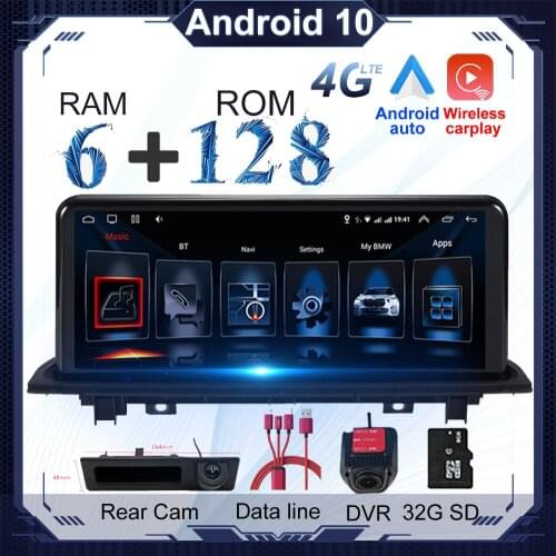 10.25" IPS Octa-Core 64G 4G LTE Android 10 Car Multimedia radio for BMW X1 F48 2016 2017 2018 NBT Auto gps navigation