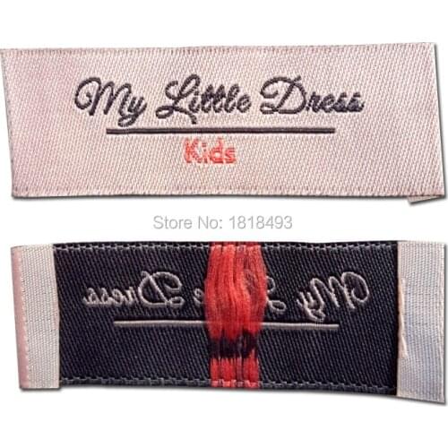 Free shipping custom clothing woven labels/garment t-shirt collar labels/main label/embroidered tags/brand/logo 1000 pcs a lot