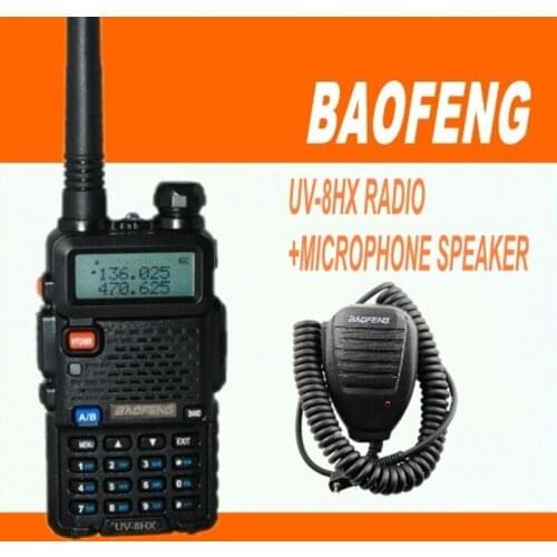 DHL Freeshipping+2018 Baofeng uv-8hx 8W handy Transceiver ham radio station CB radio vhf uhf dual band radio+free speaker