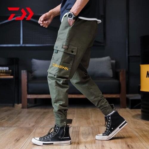 Daiwa Spring Summer Autumn New Fishing Pants Trend High Quality Thin Outdoor Sport Breathable Casual Overalls Harem Pants Men
