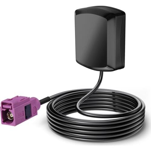 Eightwood Car GPS Active Antenna Aerial for Car GPS Receivers/Systems with Fakra "H" Female 3m Cable for BMW, Benz,VW,Audi,Ford