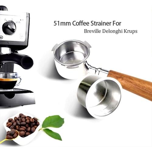 2/4Cup 51mm Coffee Filter Non Pressurized Filter Basket For Breville Delonghi Filter Krups Coffee Products Kitchen Accessories