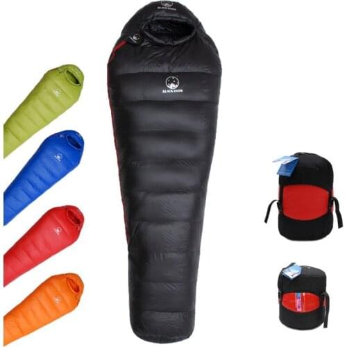 Good Sleeping Bag Outdoor Cold-Resistant Area Goose Down Camping Adult Mummy Super Light Stitching