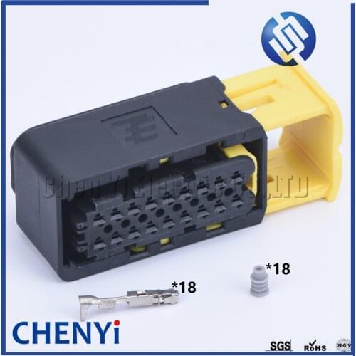 1 set TE 18 Pin 1.8 ECU Female Auto Electric Housing Plug Wiring Cable Waterproof Connector HDSCS Plug 1-1563759-1