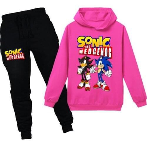 Disney suits in the spring and autumn new cartoon printed cotton cuhk virgin boys and girls who dress + leisure trousers outfit