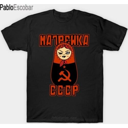 Summer cotton t-shirt men brand tshirt Matryoshka CCCP - Russian Babushka nesting doll T-Shirt male top tees fashion euro size
