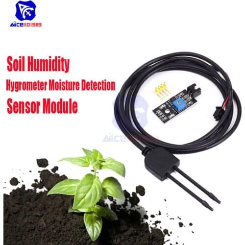 Diymore DC 3.3 -12V Soil Humidity Sensor Tester Module Potentiometer Hygrometer Moisture Detection Sensor Probe for Arduino